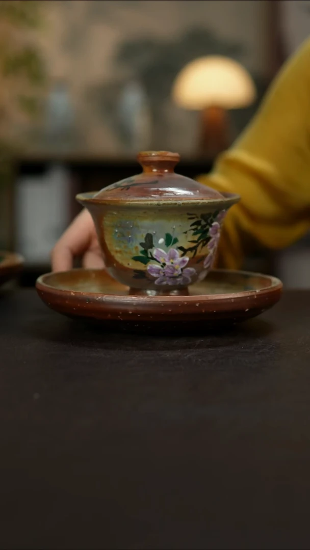 杯景德镇陶瓷杯碗柴烧多人