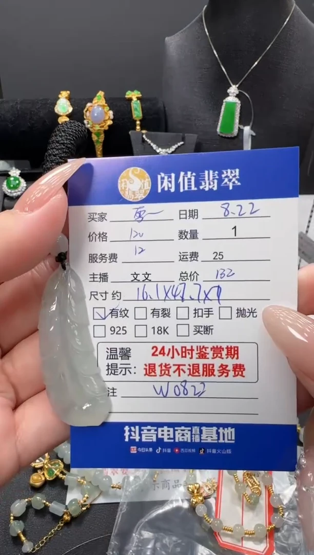 未镶嵌挂件翡翠雪****）翡翠吊坠