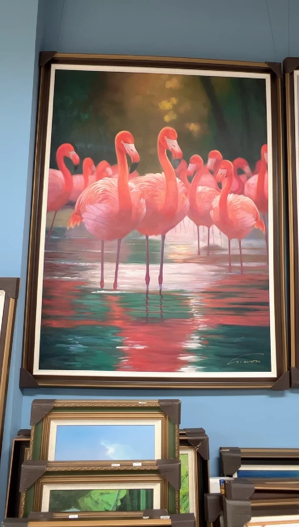 【闪购商品】绘画陶宗健-110*150-火烈鸟油画