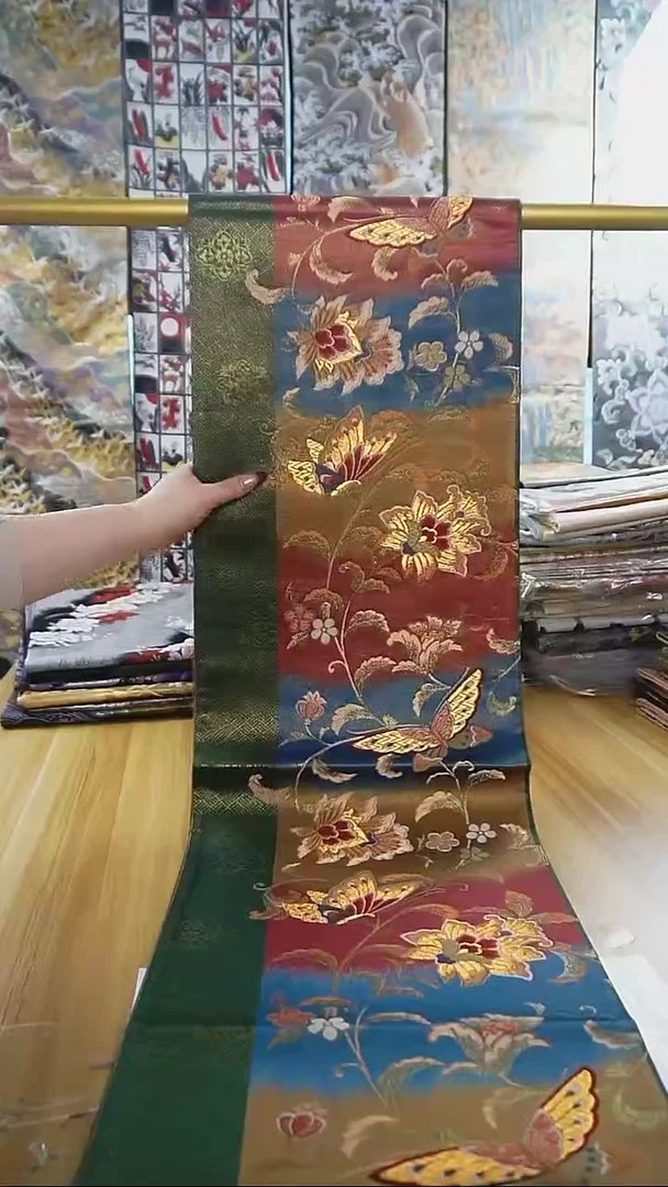 【闪购商品】织绣织锦60六通蝴蝶唐草花