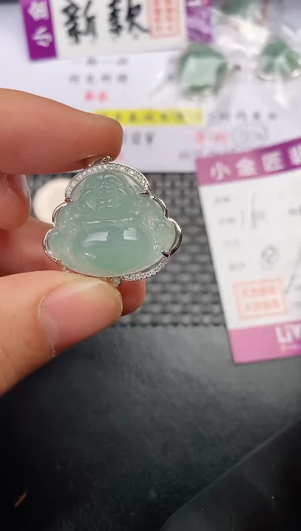 颈饰银S925镶嵌翡翠S*X挂件