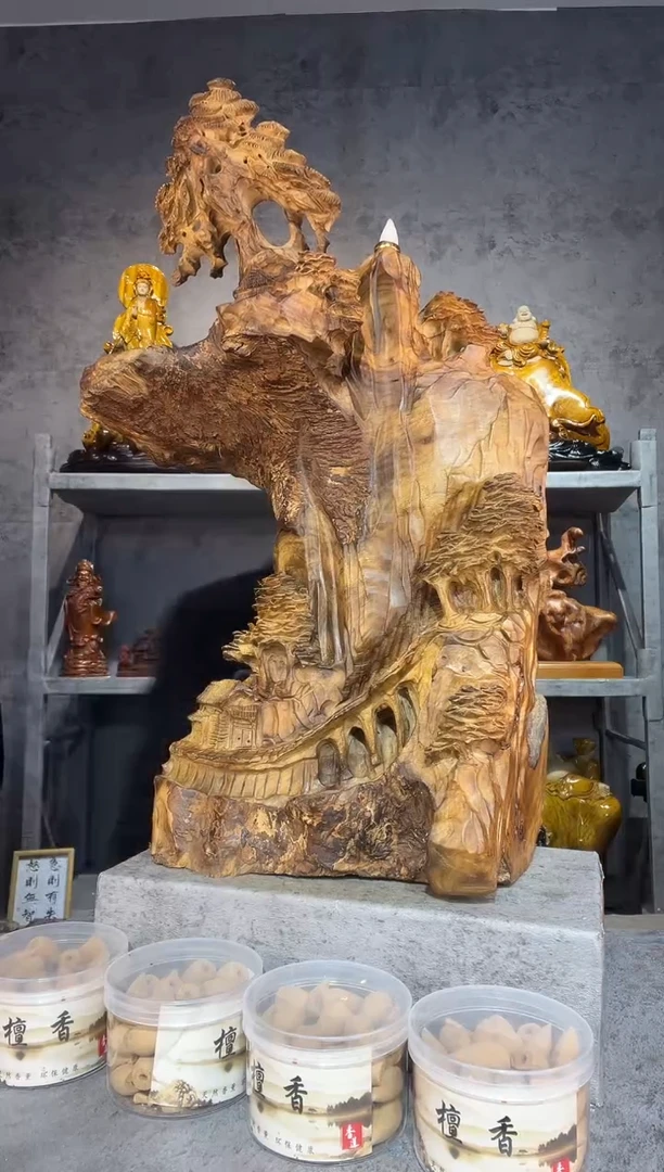 【闪购商品】金丝楠金丝楠木精工雕刻摆件