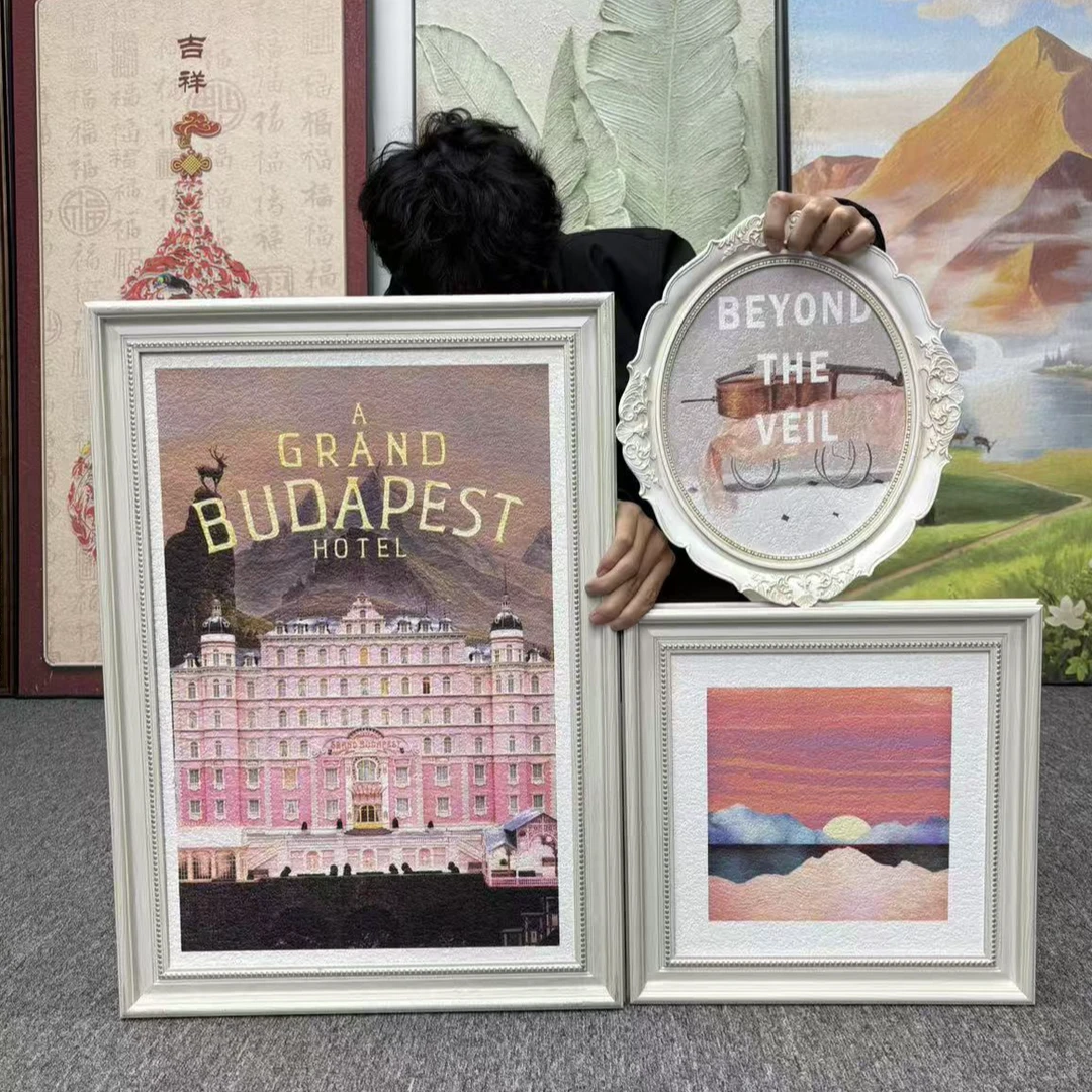 美式复古法式客厅装饰画沙发背景墙壁画艺术组合3570