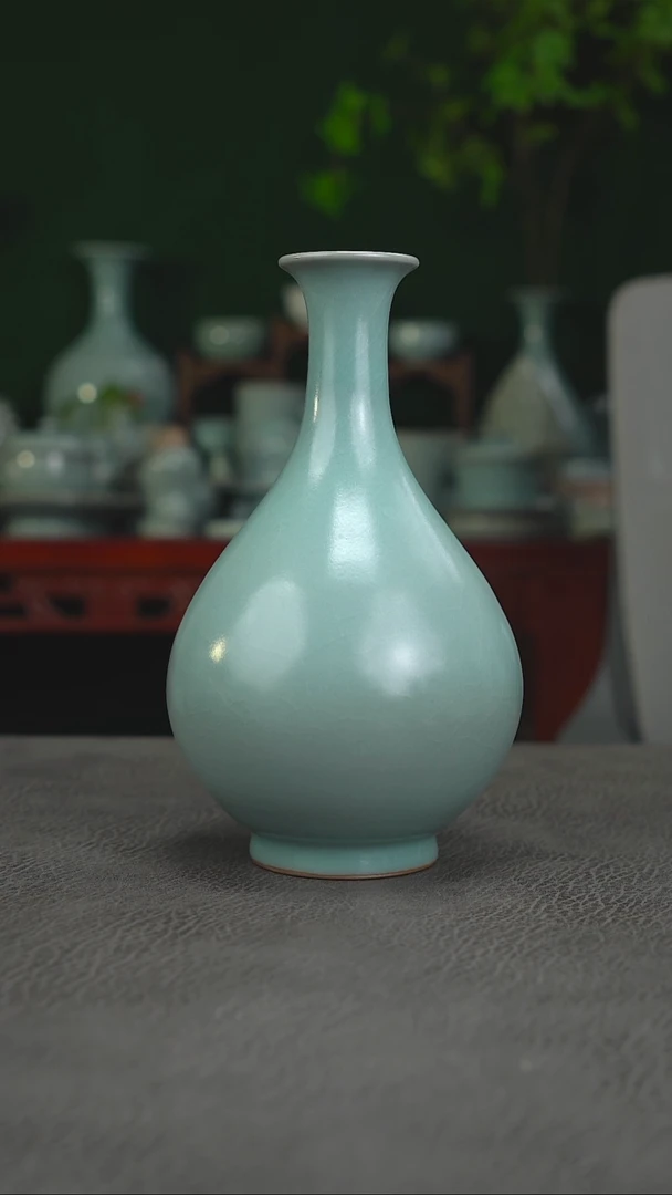 省工玉壶春  圈足19.2微微瑕简包-二