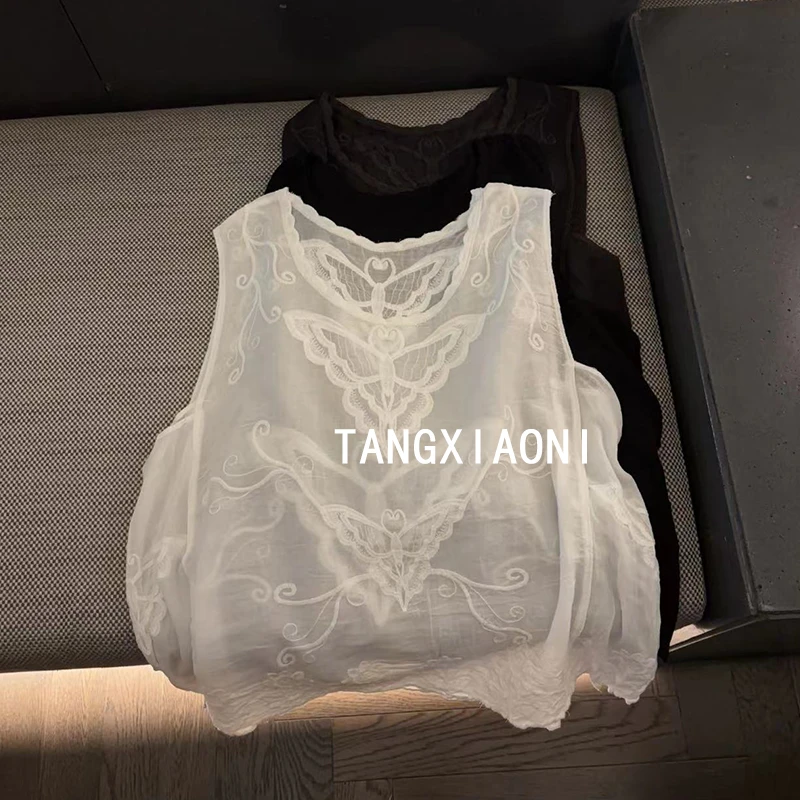 2店 订单出 三色【蜜香蝶恋怀】水水溶背心上衣