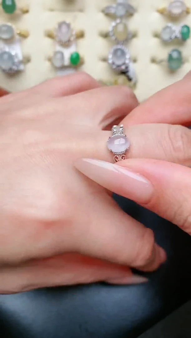 翡翠戒指银S925镶嵌.....