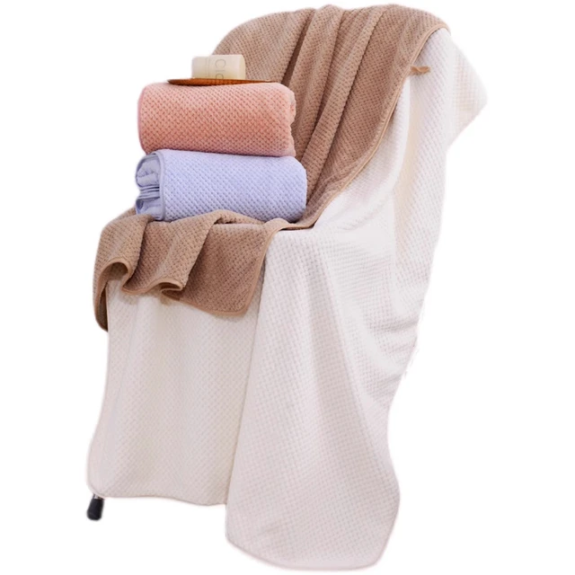 浴巾家用成人男女情侣加厚比棉棉吸水柔软菠萝格色浴室家居