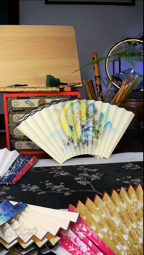 扇子手绘扇面  95  16  2.0