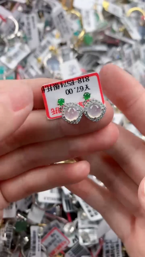 银S925镶嵌戒指翡翠777---3