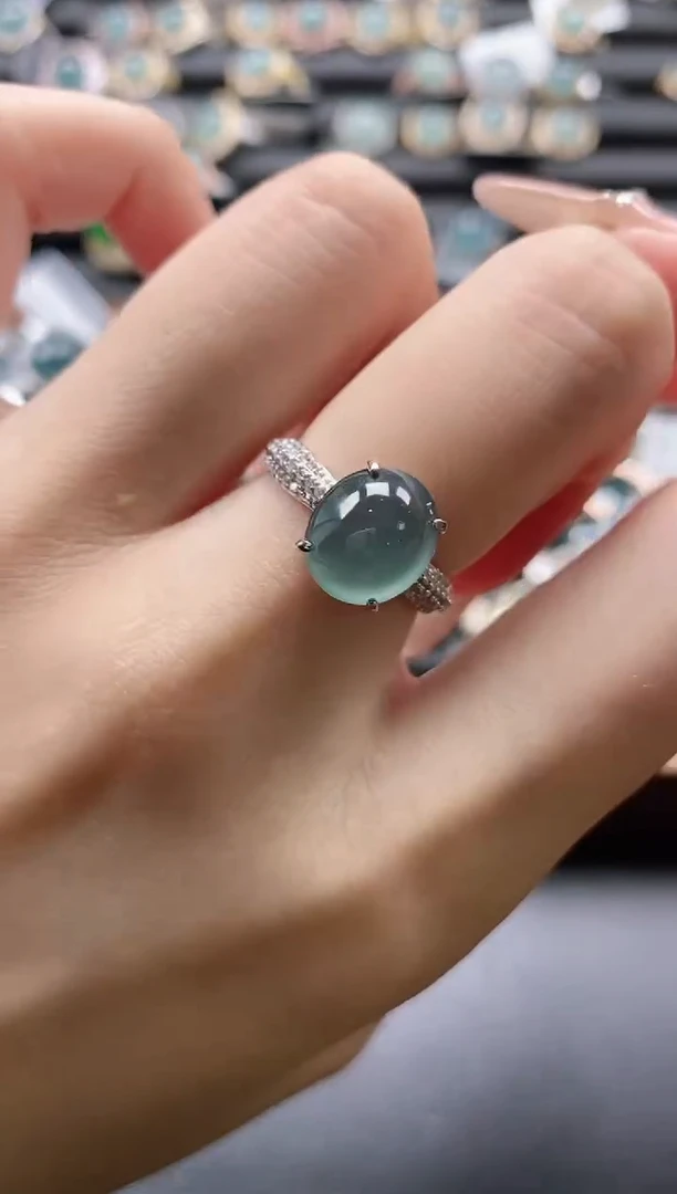 【闪购商品】翡翠戒指银S925镶嵌51511