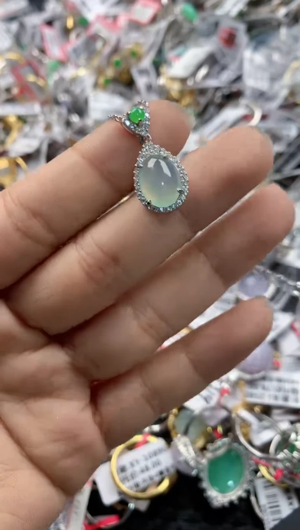 银S925镶嵌戒指翡翠13    1