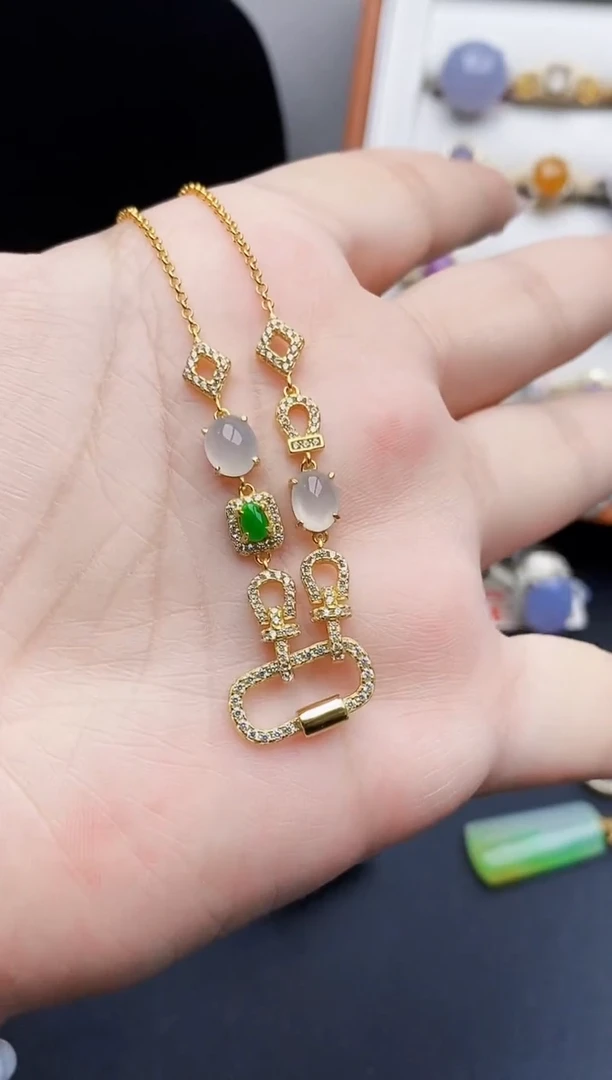 银S925镶嵌戒指翡翠0371