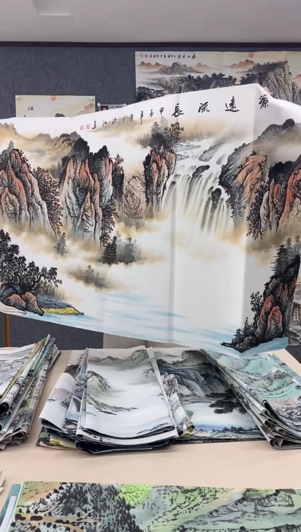 国画沈泳江 手绘 小六尺180*70cm