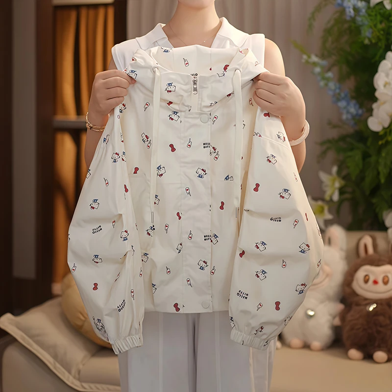 女童卡通软壳冲锋衣2025新款春秋款大童连帽风衣拉链开衫夹克外套