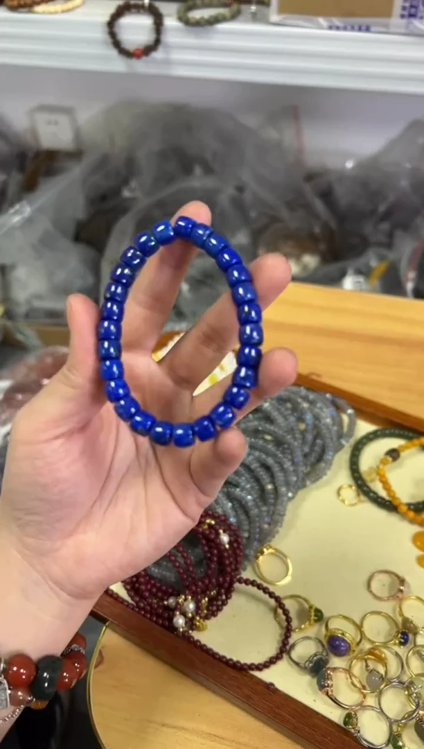 【闪购商品】青金石颈饰未镶嵌青金石大直切孤品手串[0538]