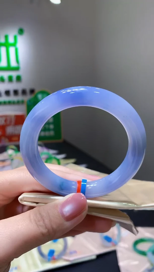 未镶嵌手镯翡翠q50天然缅甸翡翠A货55.3圆条总价7.5万定金2万拆单