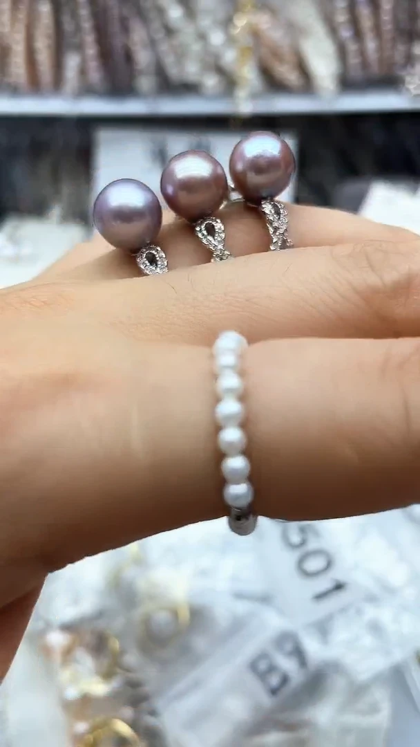 戒指未镶嵌淡水珍珠戒指多其性发其一