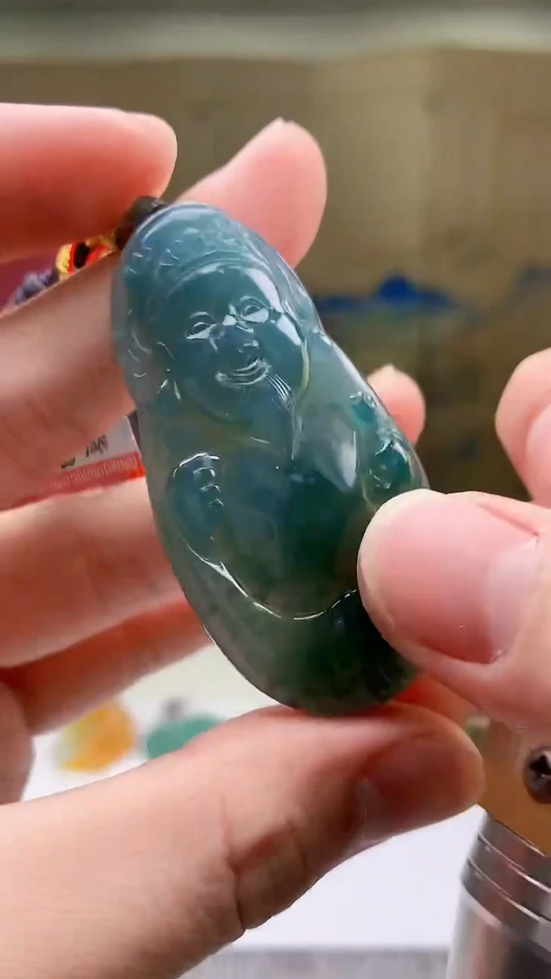 【闪购商品】定制翡翠未镶嵌4852bb-毛货挂件25