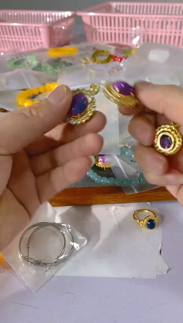 【闪购商品】水晶颈饰银S925镶嵌438红宝，蓝宝，多样性发一件赠链