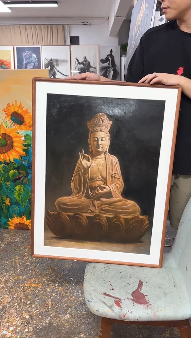 丙烯画兜****面谭老师FO精装裱