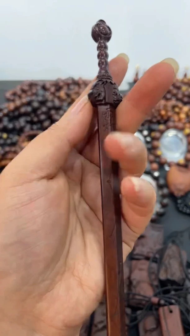 木枣木玉化19公分天师剑一物一拍