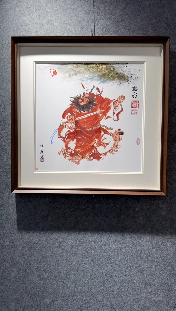 国画牛百川老师手绘60x60