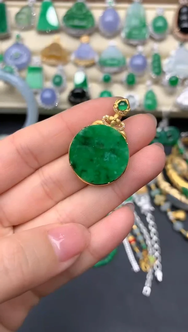 【闪购商品】翡翠颈饰18K金镶嵌148-中国好珍宝