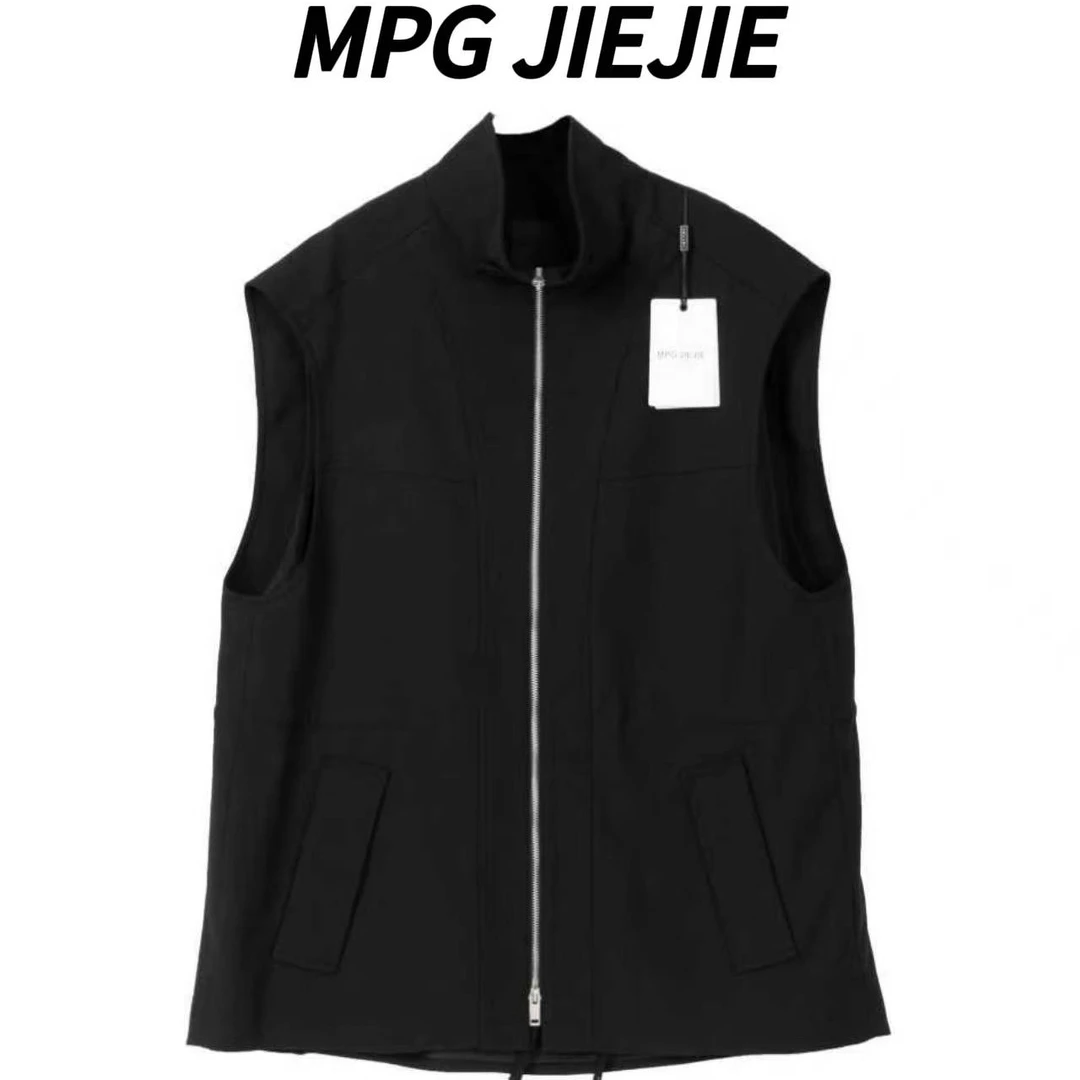 MPG JIEJIE【酷飒风姿】显瘦马甲秋款时尚莱赛尔醋酸宽松马夹