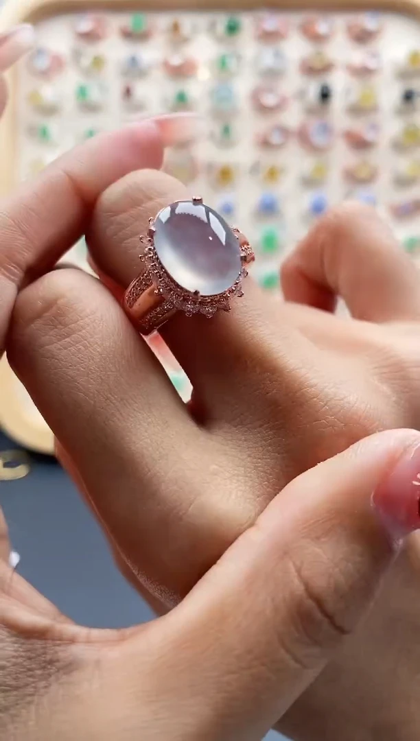 【闪购商品】翡翠戒指未镶嵌缅甸天然A货翡翠333 10+1