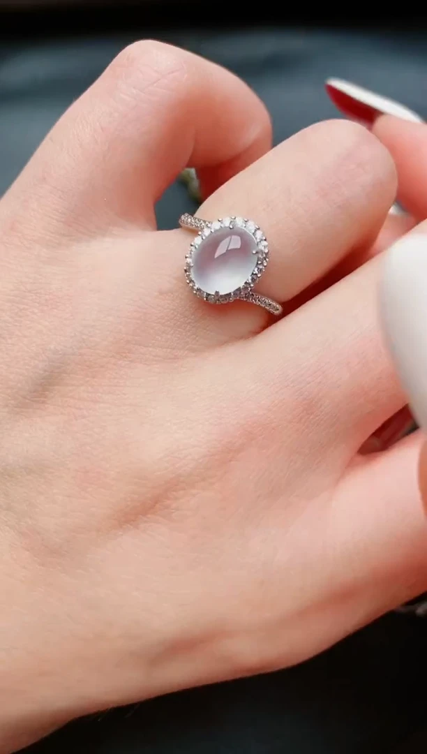 银S925镶嵌戒指翡翠有**·...