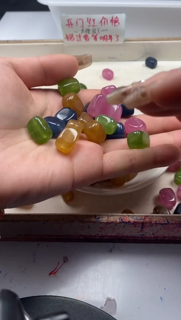 【闪购商品】碧玺颈饰未镶嵌w2299碧玺随形12mm*5颗