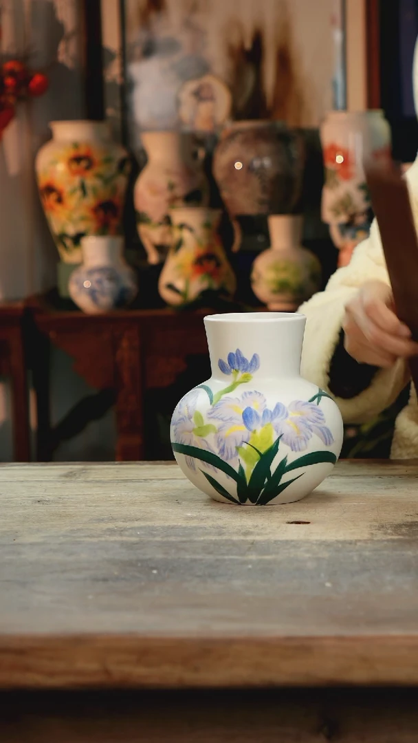 【闪购商品】瓷片景德镇纯手工釉下彩精品花瓶