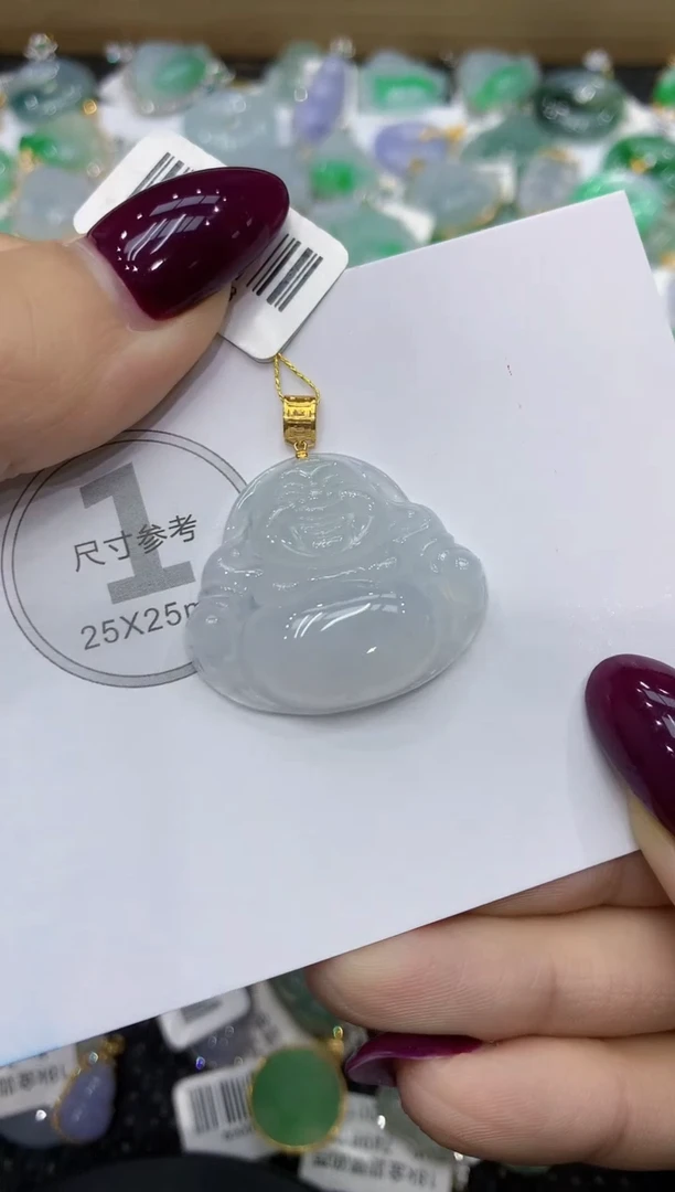 翡翠18K金镶嵌颈饰111111111111