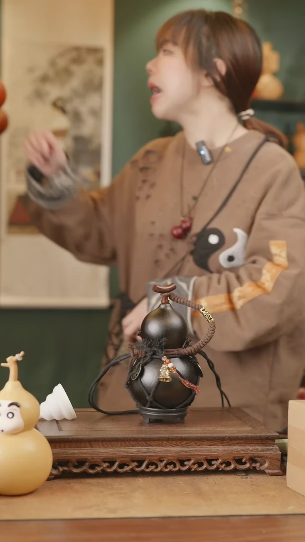 【闪购商品】77号精品天然大漆工艺防渗内胆酒葫芦~