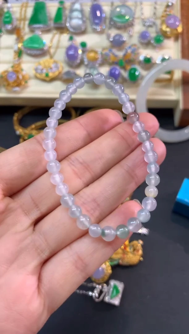 未镶嵌手串翡翠手串|1600+80