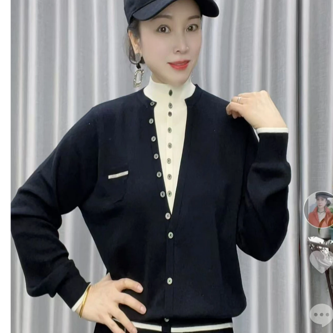 【懂你吴姐】979尚品双领前订扣羊毛衫