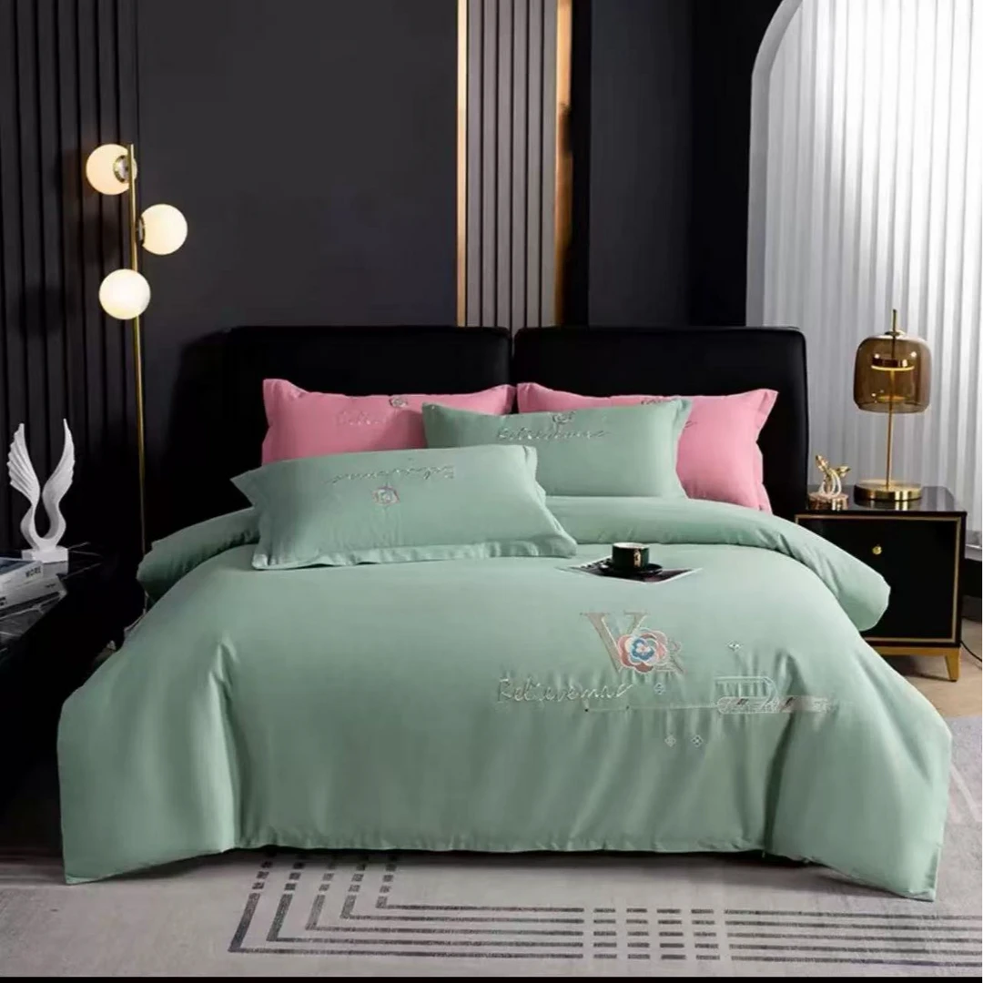 全棉磨毛刺绣四件套纯棉加厚舒适四季通用男女款