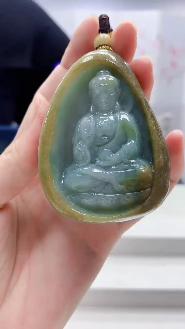 定制翡翠未镶嵌5060zm-毛货挂件62观音