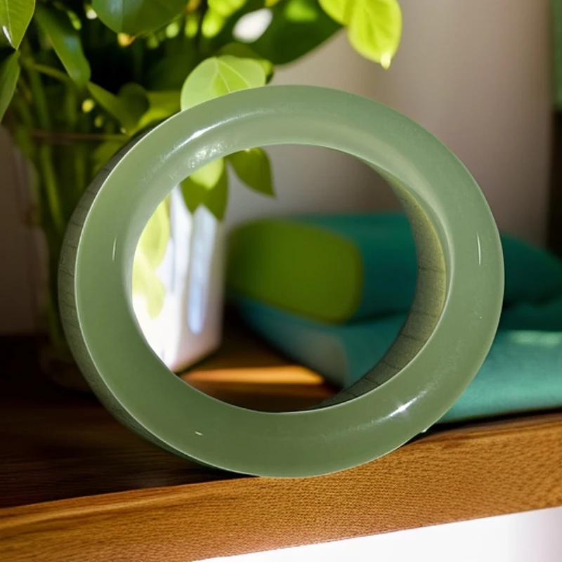 蛇纹石玉发一个手镯