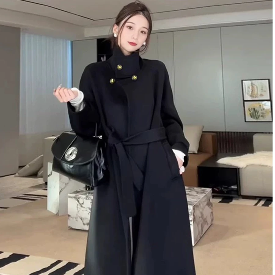 金夫人大衣【穆勒时代】爆款时尚立领网红气质纯手工双面羊毛大衣