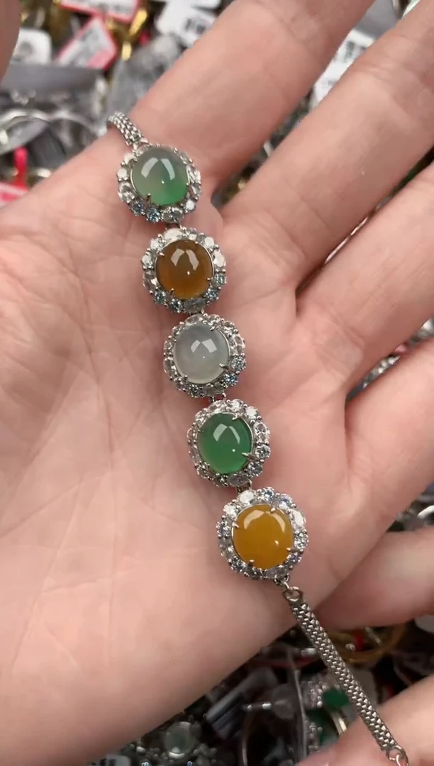 银S925镶嵌戒指翡翠15-15-15    9