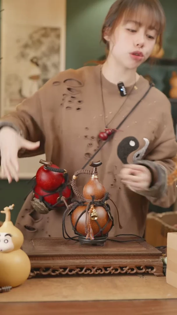 【闪购商品】217号精品天然大漆工艺防渗内胆酒葫芦~