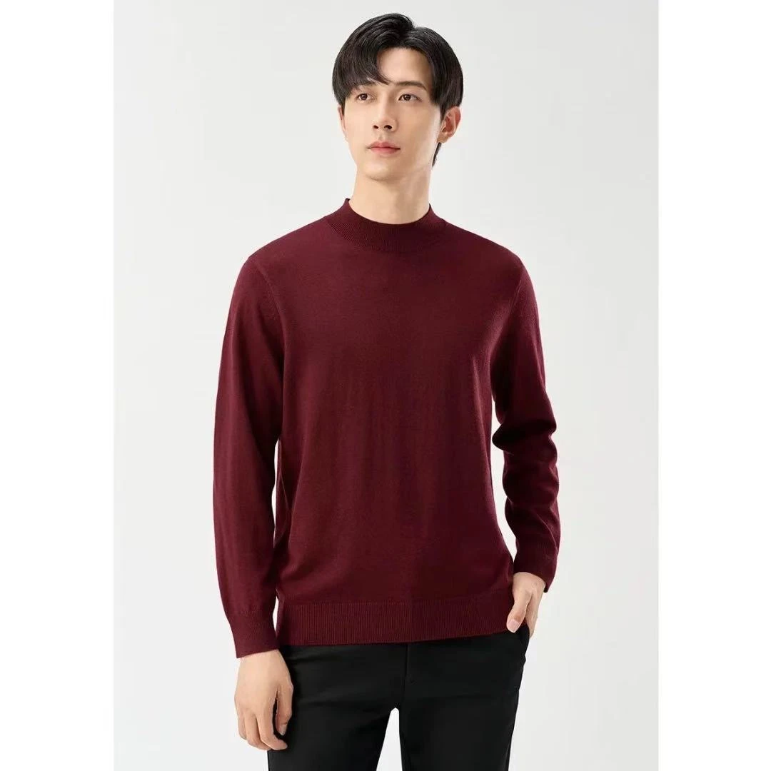 100%精纺绵羊毛 可机洗 男式羊毛衫24DAK1005