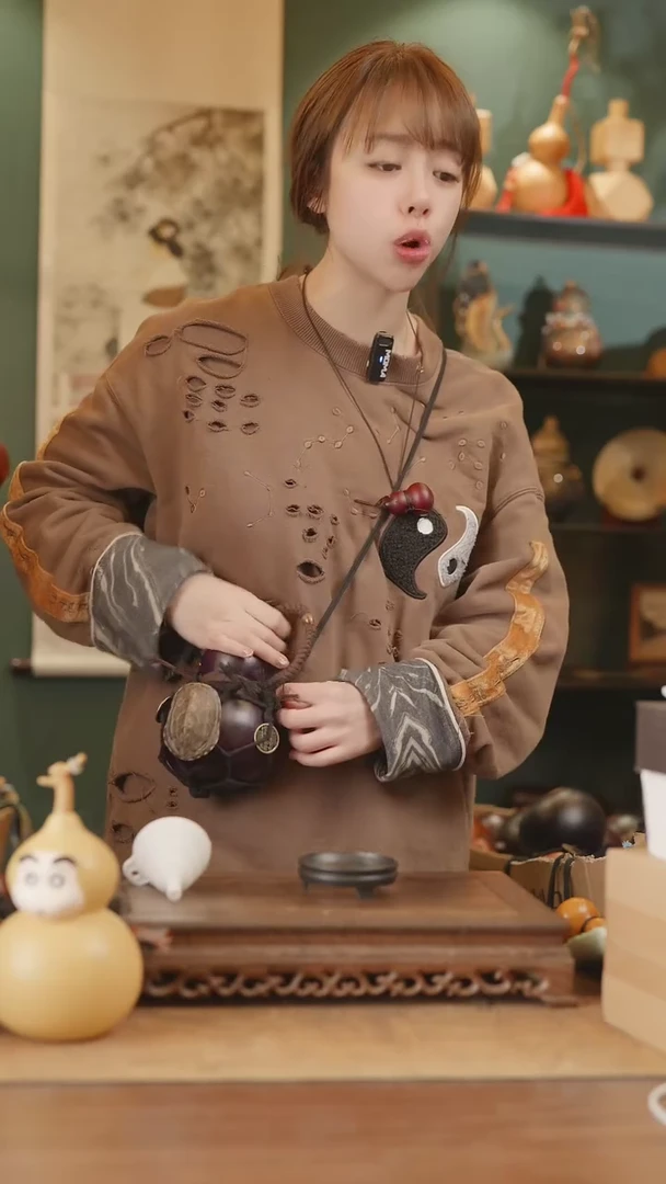 【闪购商品】130号精品天然大漆工艺防渗内胆酒葫芦~