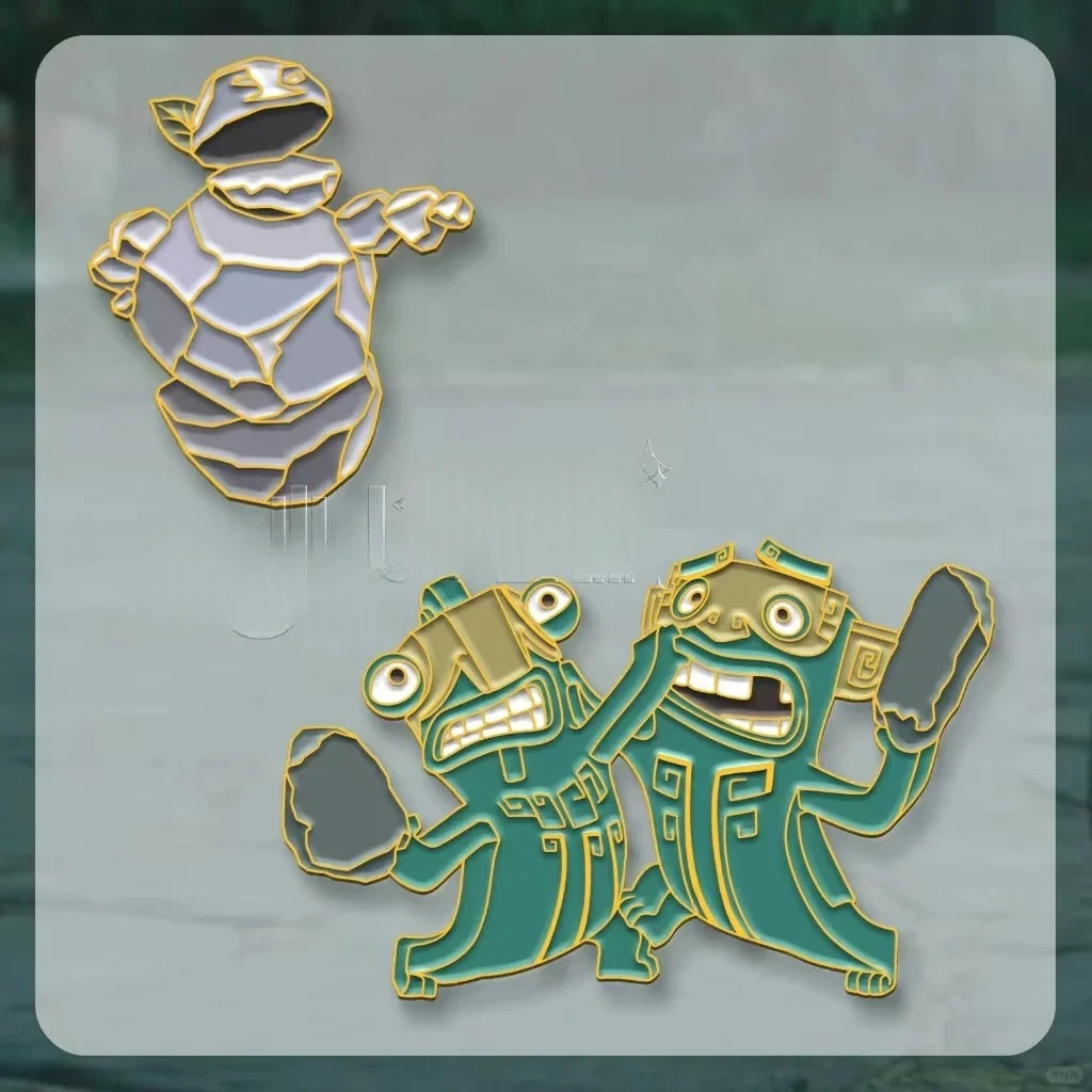 小红书同款哪吒同人石矶娘娘结界兽金属徽章高颜值同人谷子装饰