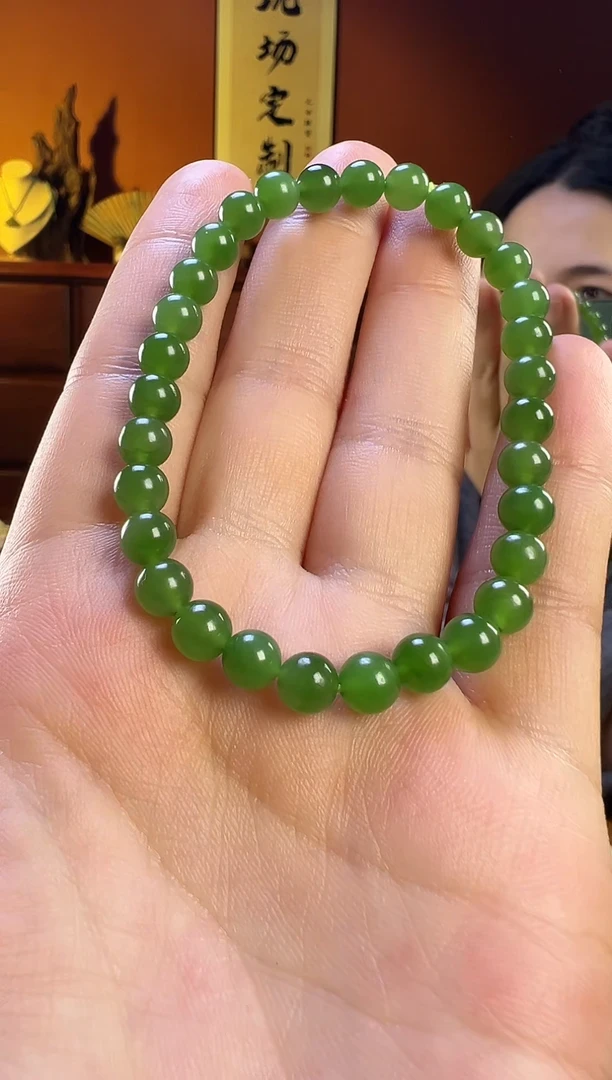 【闪购商品】和田玉（碧玉）手串未镶嵌碧玉6mm【特价】
