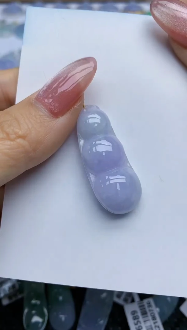 【闪购商品】翡翠挂件18K金镶嵌天然翡翠A货