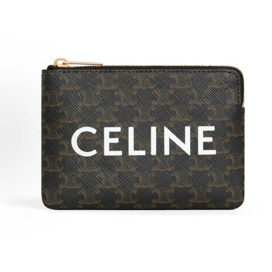 未使用 Celine/思琳 【佳娴】标志印花零钱卡包TP031396