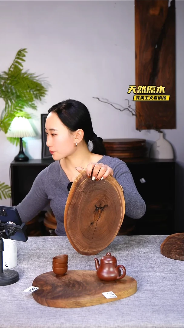 木北美黑胡桃原木.干裂疤结不属于商品质量问题完美主义者慎拍