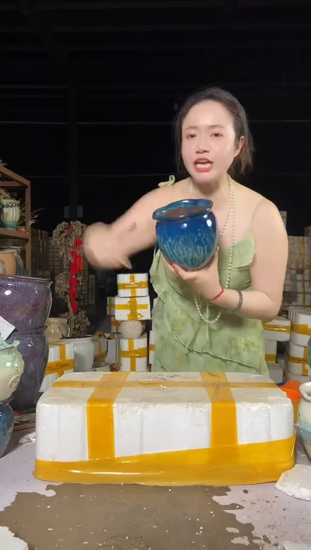 宜兴紫砂粗陶花盆16/15